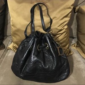Authentic Christian Dior Cannage Drawstring Bag